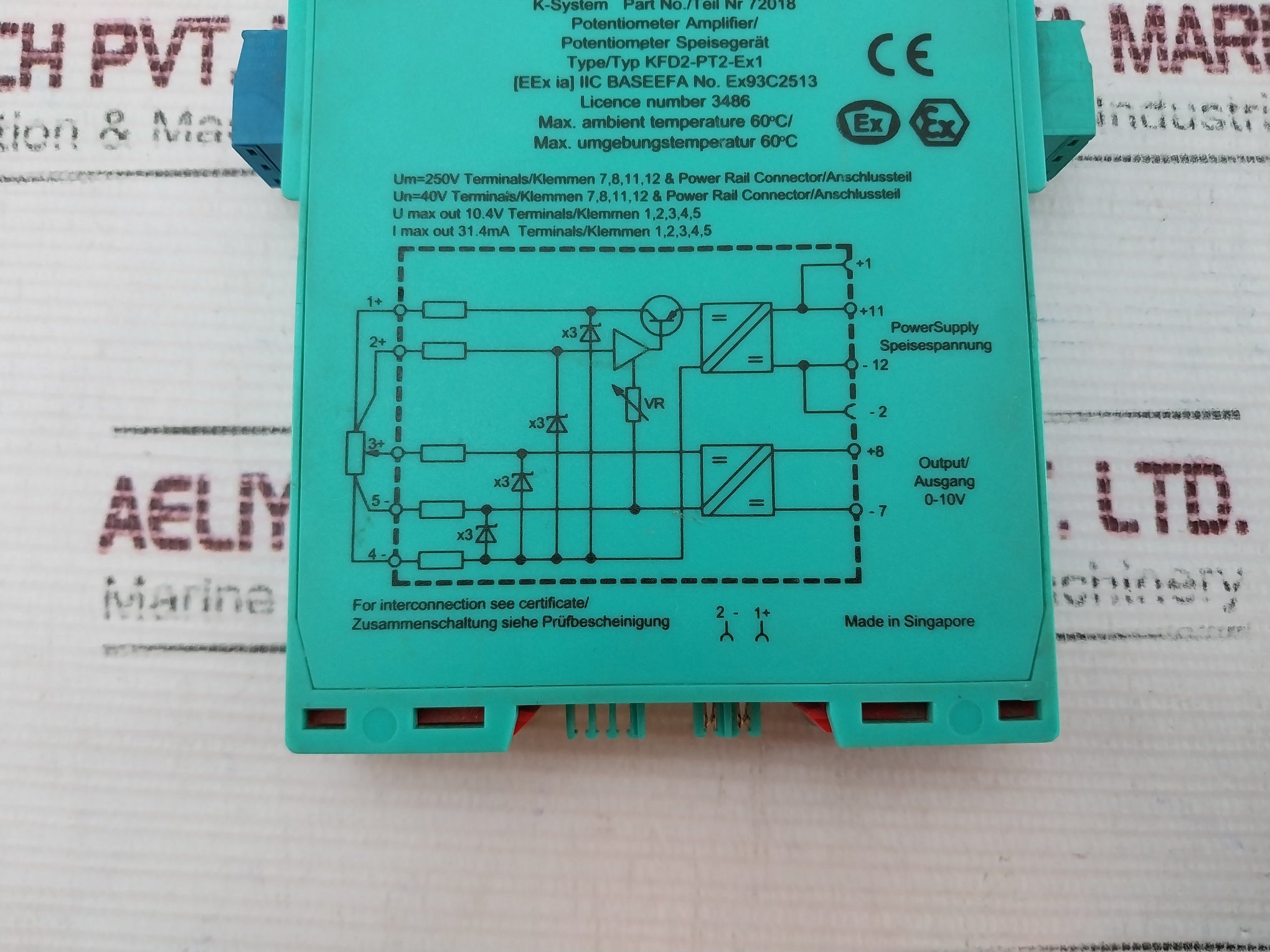 Pepperl+Fuchs Kfd2-pt2-ex1 Potentiometer Amplifier 250V