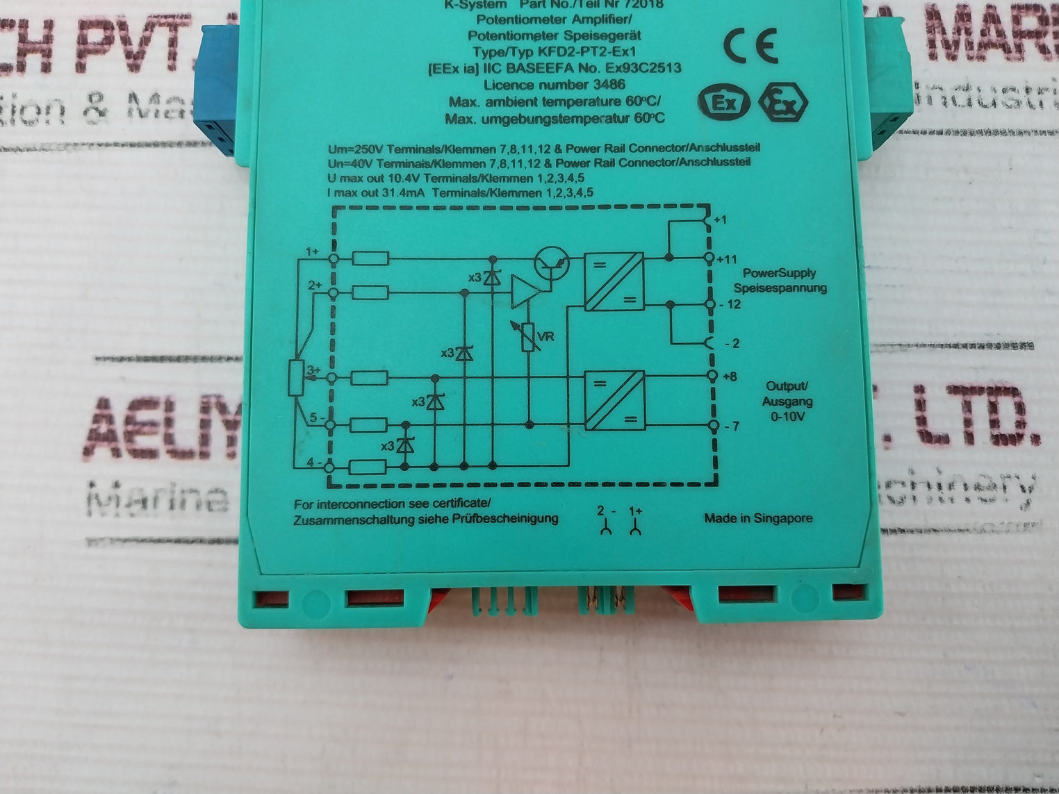 Pepperl+Fuchs Kfd2-pt2-ex1 Potentiometer Amplifier 250V