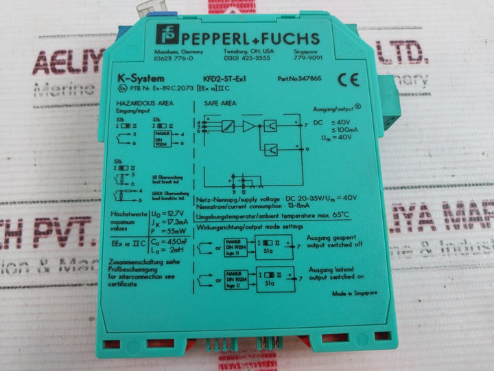 Pepperl+Fuchs Kfd2-st-ex1 Isolating Switching Amplifier 40V