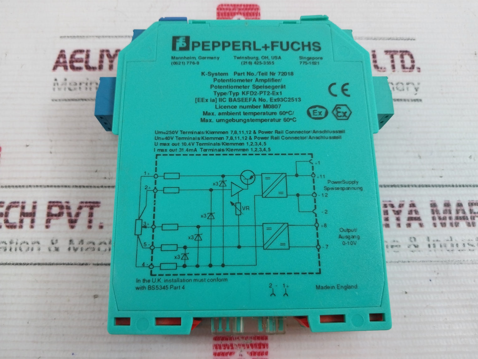 Pepperl+Fuchs Kfd2-pt2-ex1 Potentiometer Amplifier 250V