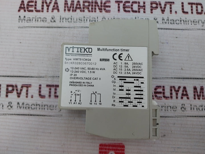 Viteko Vimt51Cw24 Multifunction Timer Relay 5A 12-240Vac, 50-60Hz