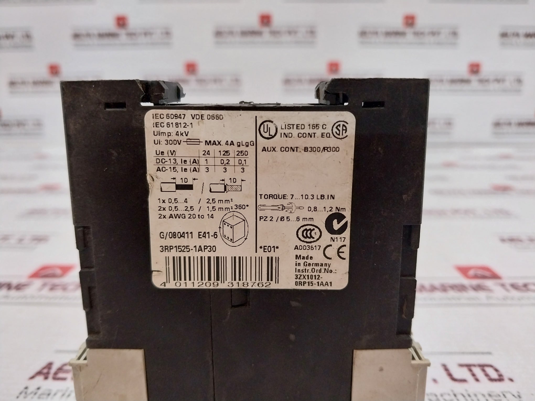Siemens 3Rp1525-1Ap30 Time Relay Multifunctional 200-240 Vac