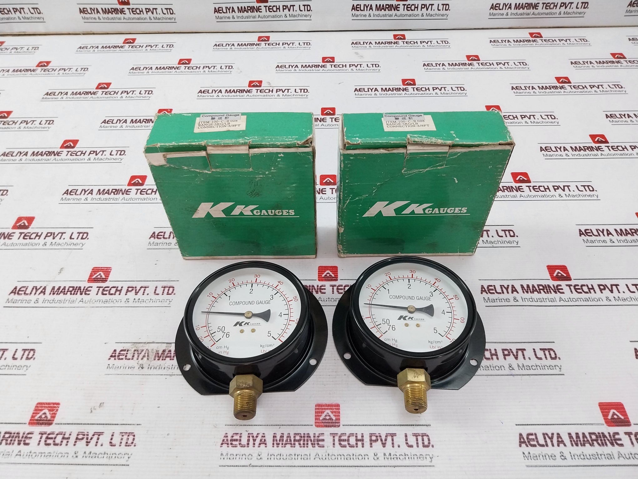 Kk Gauges 100-c-b 028 Compound Gauge 3/8pt