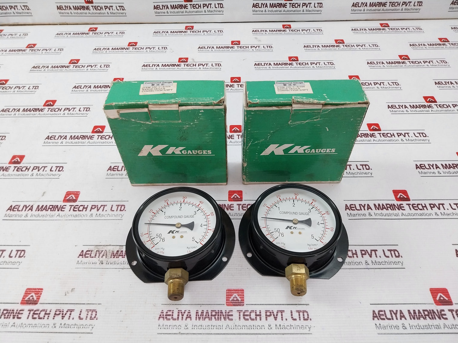 Kk Gauges 100-c-b 028 Compound Gauge 3/8pt