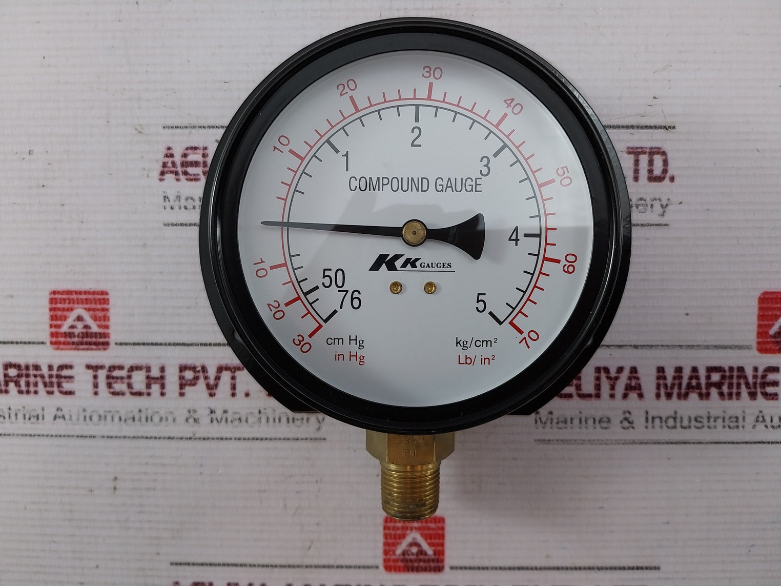 Kk Gauges 100-c-b 028 Compound Gauge 3/8pt