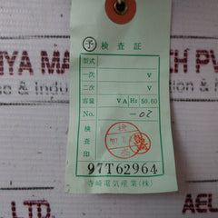 Terasaki Electric Tse-30Lfj Transformer Phase 1 60Hz
