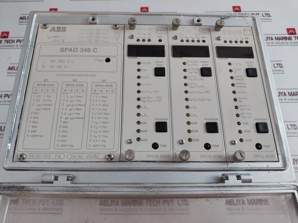 Abb Spad 346 C-fa Microcomputer Protection Device 18…80V 60Hz