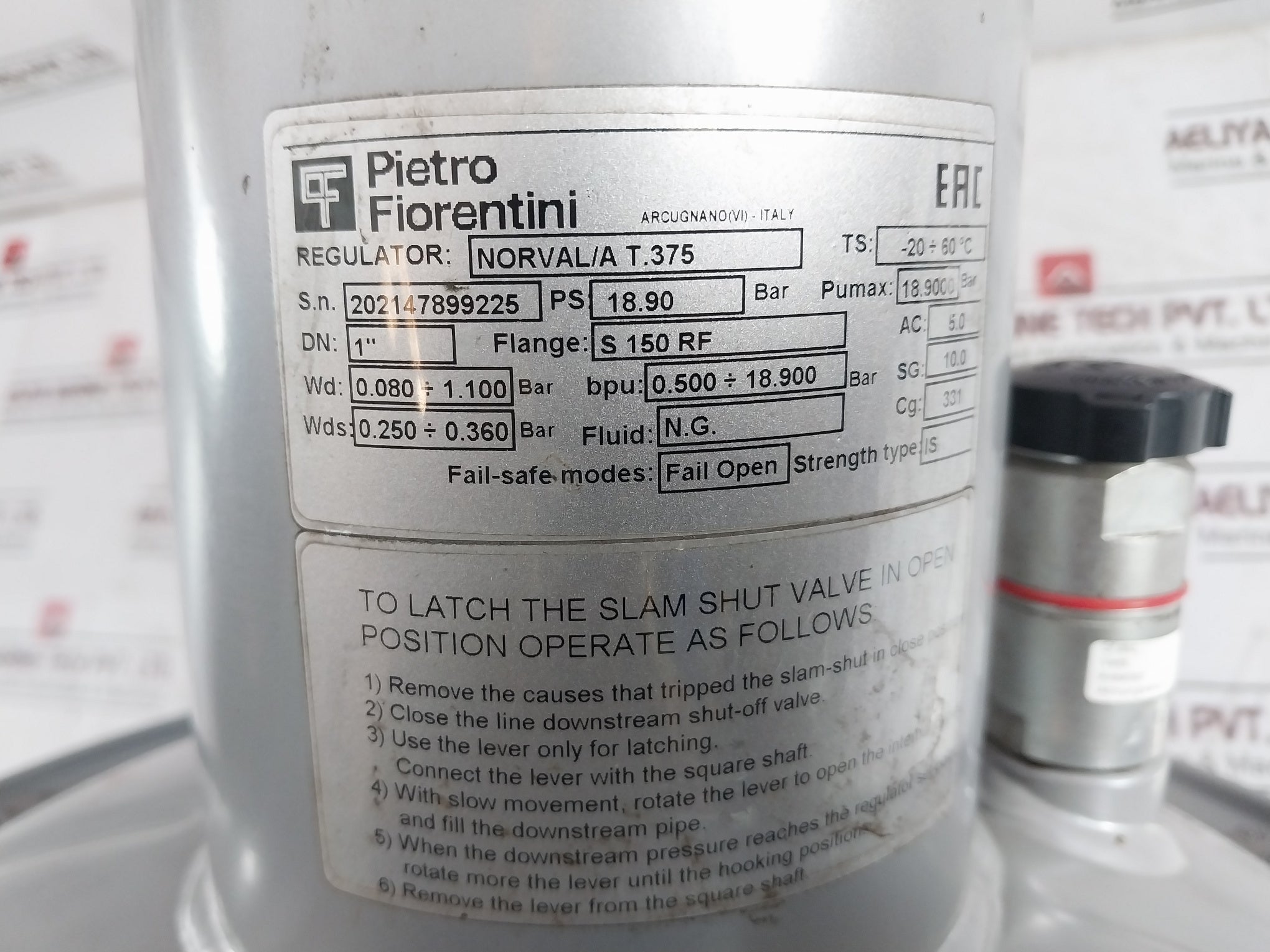 Pietro Fiorentini Norval/A T.375 Pressure Regulator