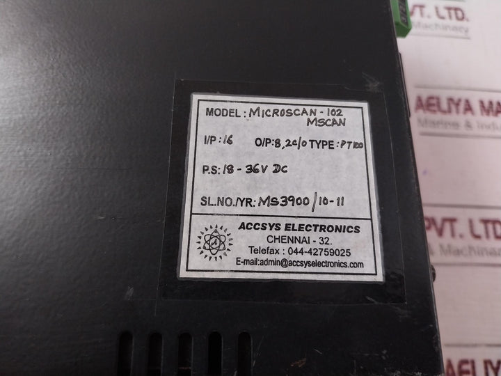 Accsys Microscan-102 Pt100 Temperature Scanner 18-36V