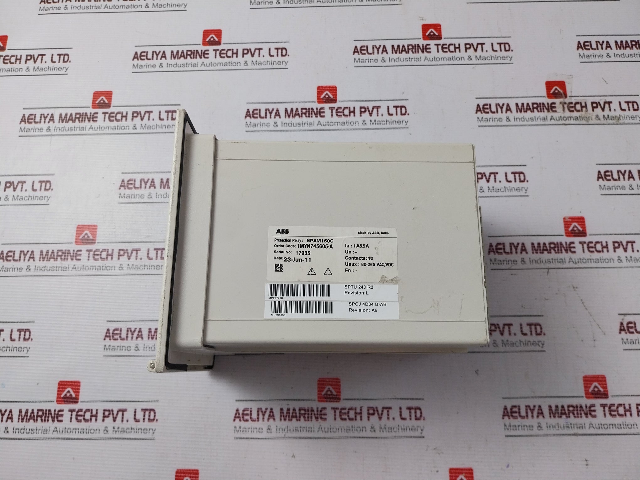 Abb Spam 150 C Motor Protection Relay 1Myn745605-a Sptu 240 R2 80-265Vac/Vdc