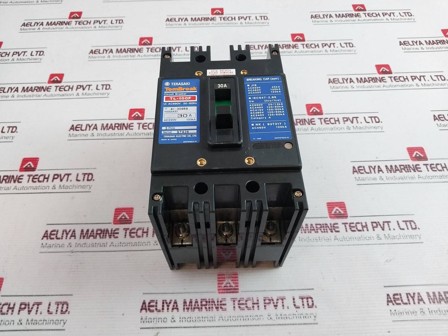 Terasaki Tl-100f Tembreak Current Limiting Circuit Breaker 30a Ac220v 120ka