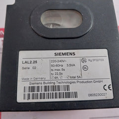 Siemens Lal2.25 Burner Controller 220-240V 50-60Hz 3,5Va