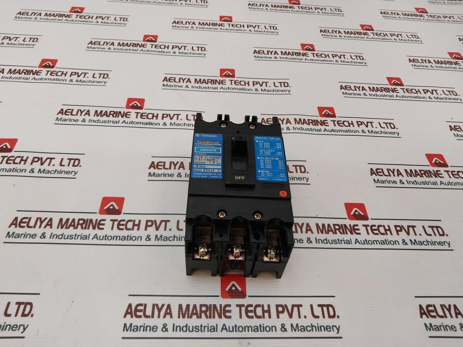 Terasaki Tembreak Xs50Cs 3 Pole Circuit Breaker 10A Ac600V