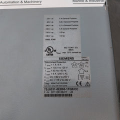 Siemens 7Sj8031-5Eb90-1Fq0/Cc Overcurrent Protection Relay 100V-125V