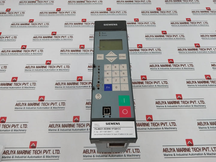 Siemens 7Sj8031-5Eb90-1Fq0/Cc Overcurrent Protection Relay 100V-125V