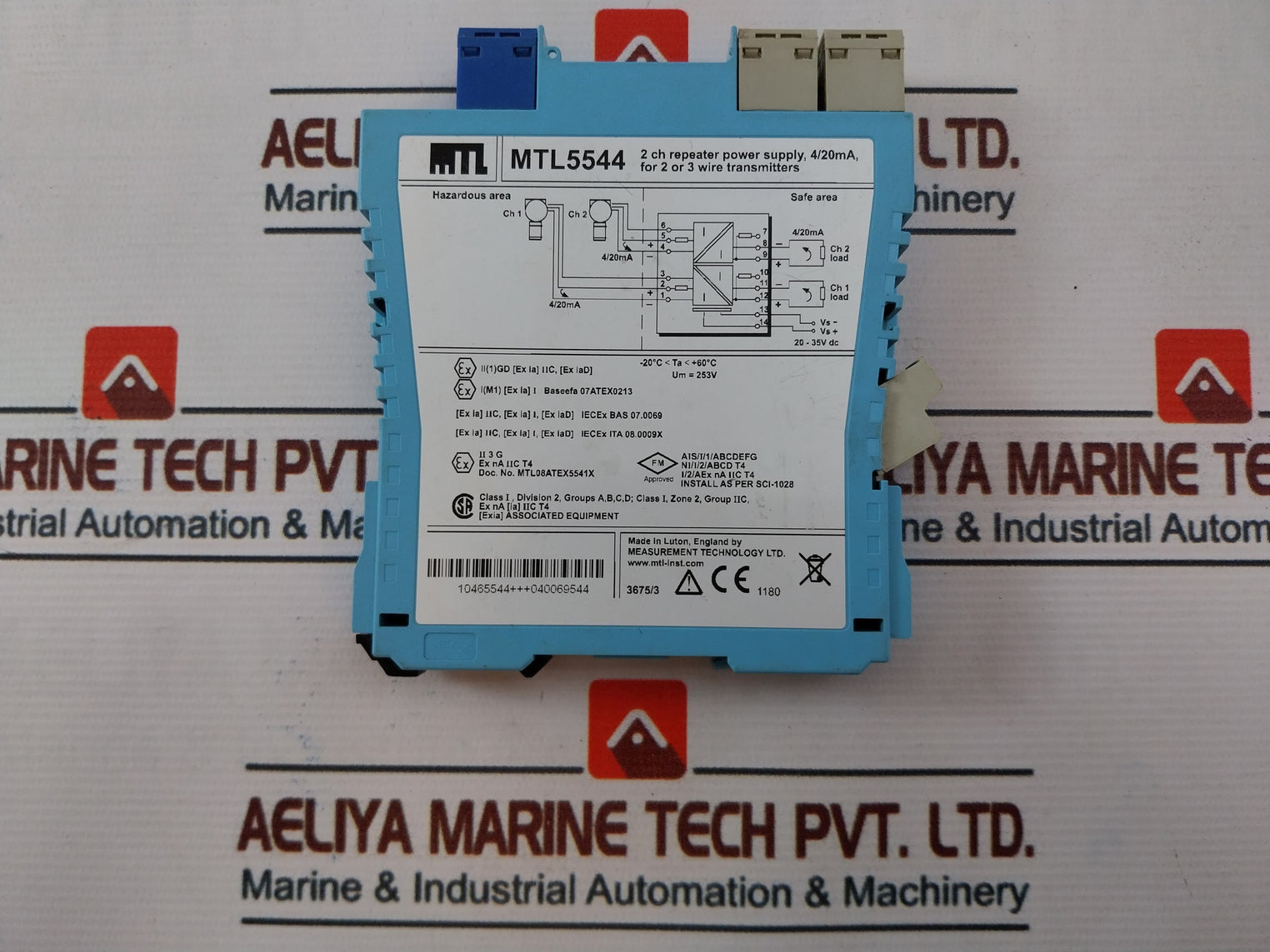 Measurement Technology Mtl5544 2 Channel Repeater Power Supply 20-35V