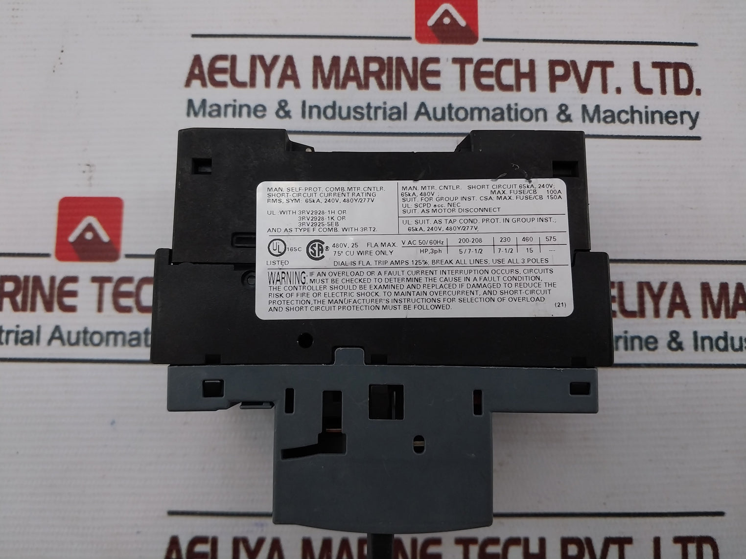 Siemens 3RV2021-4DA10 Motor Protection Circuit Breaker 50/60HZ