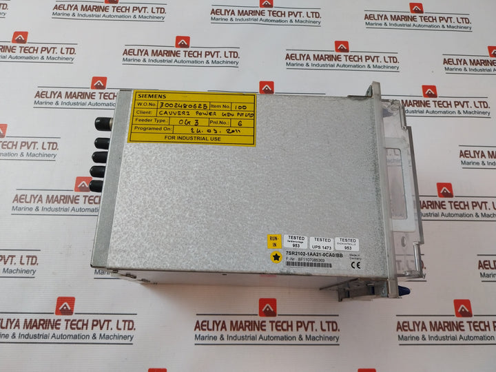 Siemens Argus 7Sr2102-1Aa21-0Ca0/Bb Overcurrent Relay