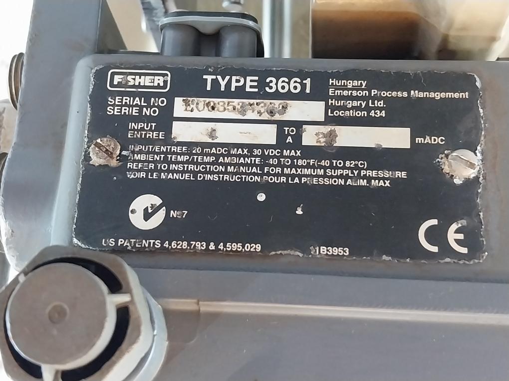 Fisher Valve Positioner Series 3660 0-160 Psi