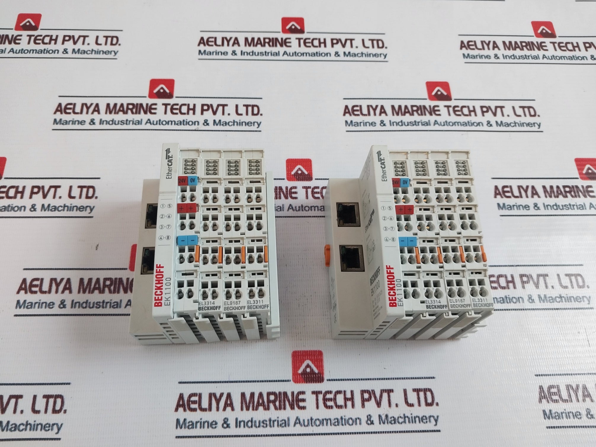 Beckhoff Ek1100 Ethercat Coupler W/ Terminal Modules El3314,El9187,El3311,El9011