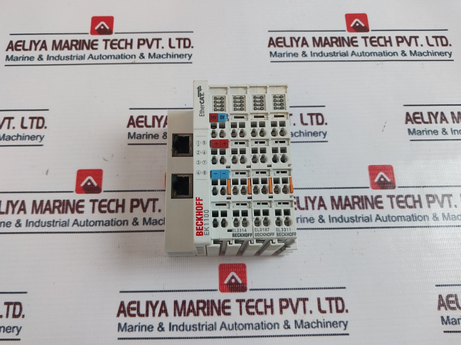 Beckhoff Ek1100 Ethercat Coupler W/ Terminal Modules El3314,El9187,El3311,El9011