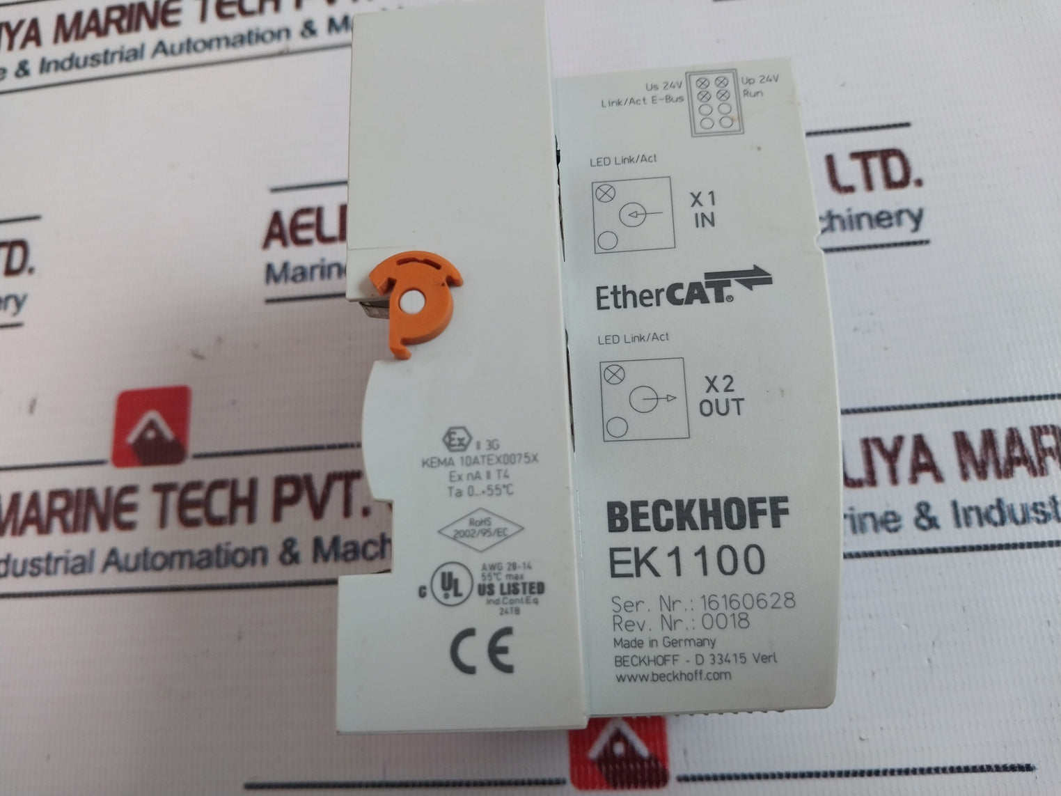 Beckhoff Ek1100 Ethercat Coupler W/ Terminal Modules El3314,El9187,El3311,El9011