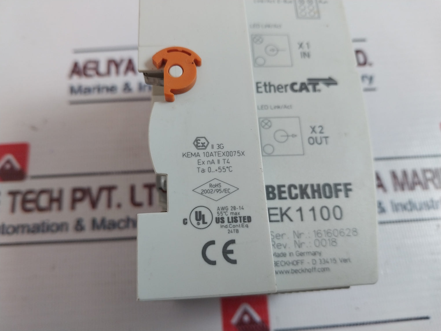 Beckhoff Ek1100 Ethercat Coupler W/ Terminal Modules El3314,El9187,El3311,El9011