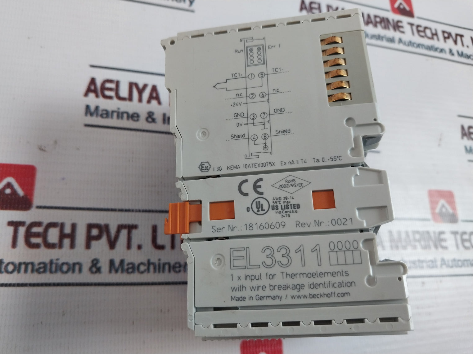 Beckhoff Ek1100 Ethercat Coupler W/ Terminal Modules El3314,El9187,El3311,El9011