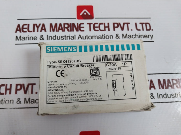 Lot Of 2X SIEMENS 5SX41 Miniature Circuit Breaker 240/415V IS/IEC 60898-1