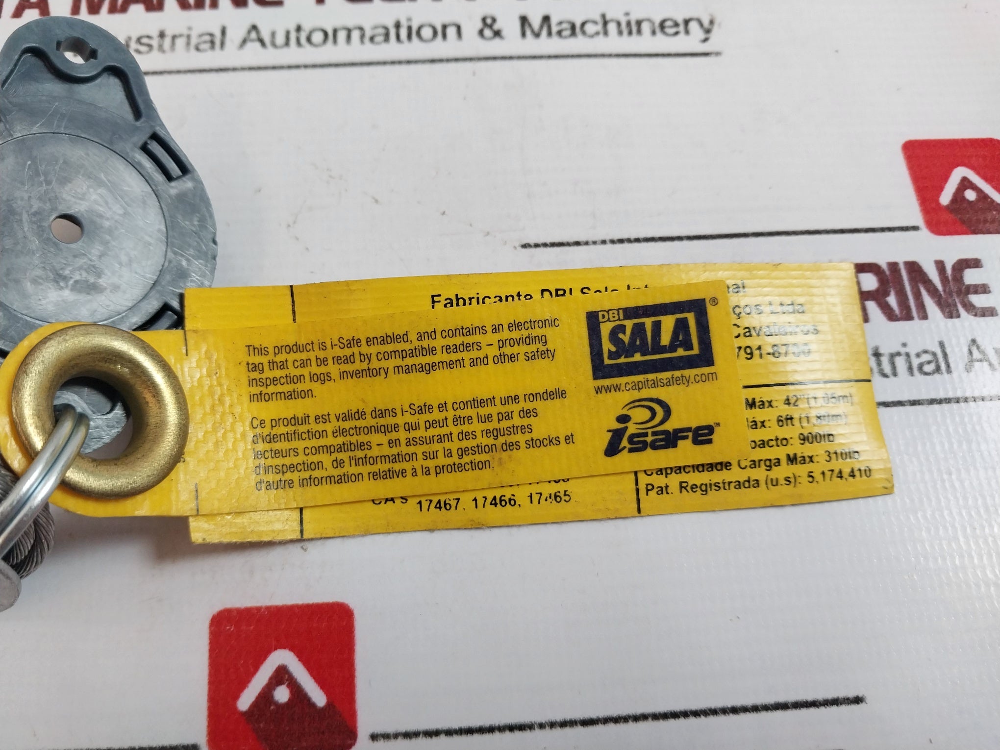 Dbi Sala 1240706 Shock-absorbing Cable Lanyard Snap Hook Anchor And Harness Connector 6Ft Length