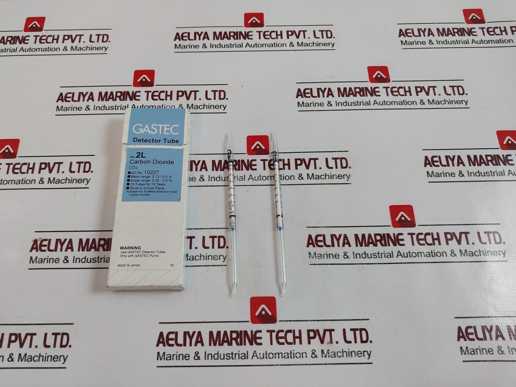 Gastec 2L Carbon Dioxide Detector Tube Measuring Range 0.13-6.0 Scale Range: 0.25-3.0 Gastec