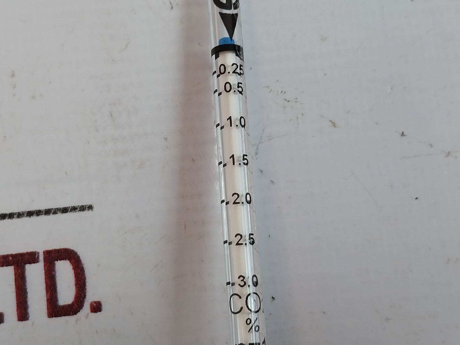 Gastec 2L Carbon Dioxide Detector Tube Measuring Range 0.13-6.0 Scale Range: 0.25-3.0 Gastec