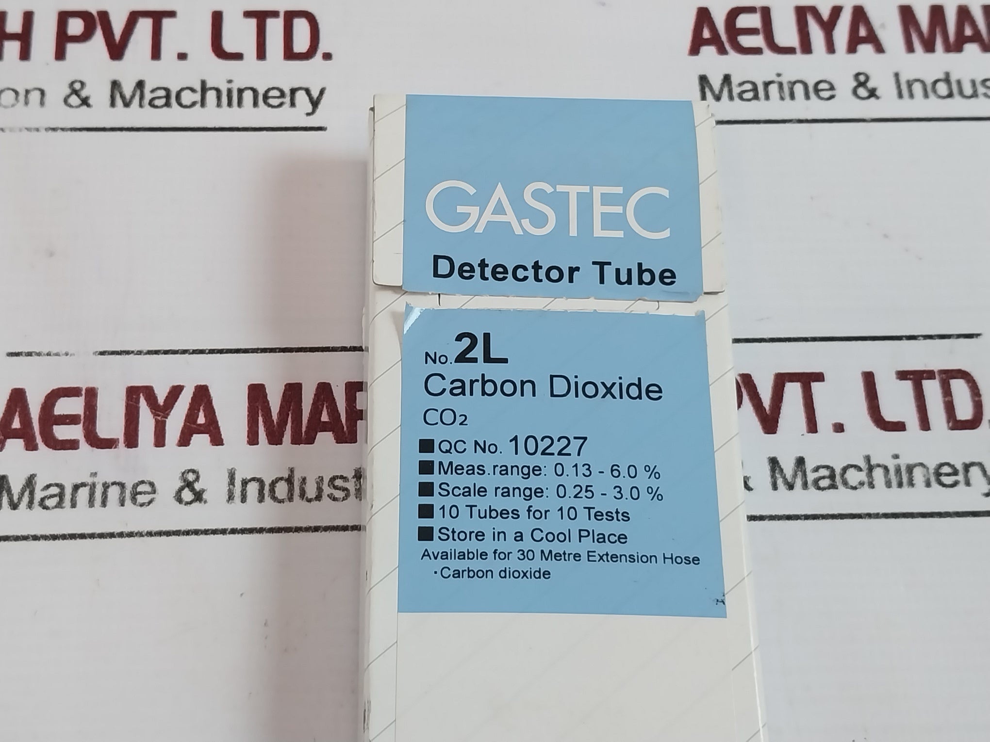 Gastec 2L Carbon Dioxide Detector Tube Measuring Range 0.13-6.0 Scale Range: 0.25-3.0 Gastec