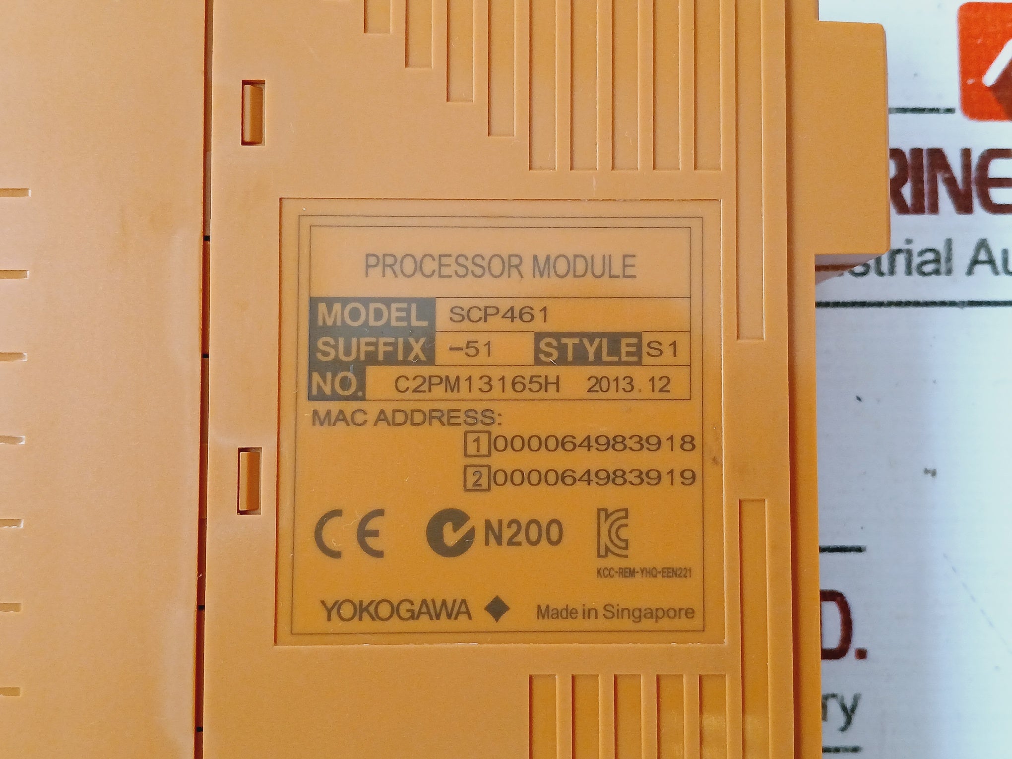 Yokogawa Scp461-51 S1 Processor Module