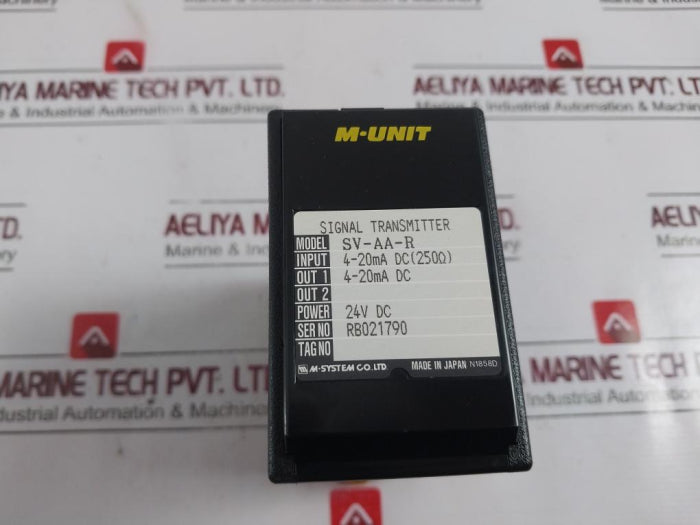 M-system Sv-aa-r Signal Transmitter 4-20Ma Input/Output 24V Dc, 250V 7.5A