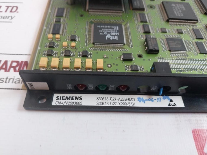 Siemens S30813-q27-a289-6/01 Printed Circuit Board Card V24, S30813-q42-x100-4/01