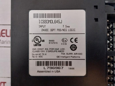 Ge Ic693Mdl645J Input Module 24Vdc 16Point Pos/Neg Logic