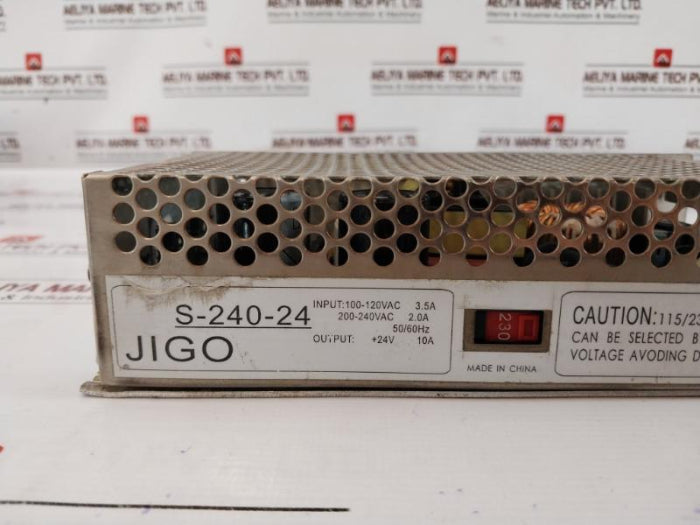 Jigo S-240-24 Switching Mode Power Supply 100-120Vac 3.5A 50/60Hz