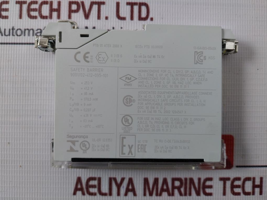 Stahl 9001/02-412-095-101 Single-channel Safety Barriers 253V 12-ga4Bo-0540X