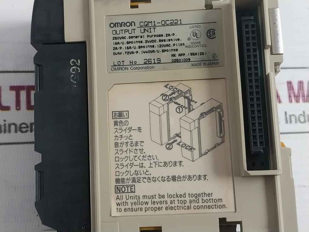 Omron Cqm1-pa203 Plc Power Supply Unit Cpu41-v1 Cqm1-oc221 100-240Vac 60Va 3.6A