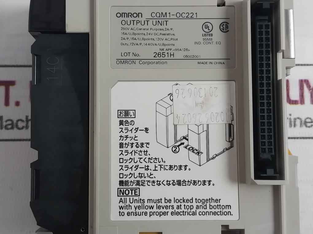 Omron Cqm1-pa203 Plc Power Supply Unit Cpu41-v1 Cqm1-oc221 100-240Vac 60Va 3.6A
