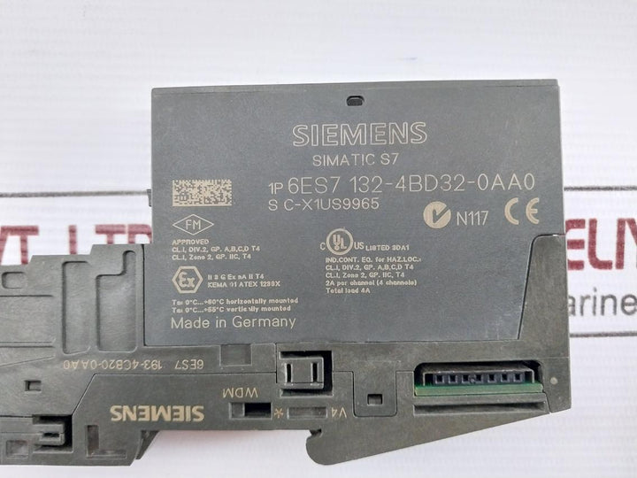 Siemens 6Es7 132-4Bd32-0Aa0 Simatic S7 Digital Input Electronic Module Assy 4A