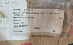 Cameron 649212-03 Seal Set For 18-3/4" 15K Hc And Hc/H4 Rev: 02 C143-0322-001