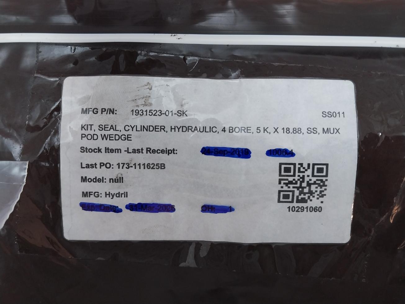 Hydril 1931523-01-sk Hydraulic Cylinder Piston Seal Kit Mux Pod Wedge 4 Bore