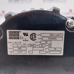 Bodine Electric 34B3Bebl Brushless Dc Motor W/ Cable 3Ph 130V 2500Rpm 2M