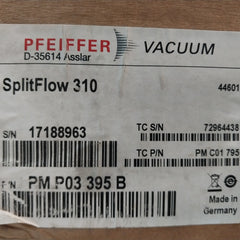 Pfeiffer Vacuum Splitflow 310 Turbo Vacuum Pump 60,000 1/Min 1000 Hz