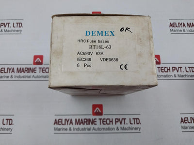Lot of 3X DEMEX RT18L-63A HRC Fuse Base AC690V 63A