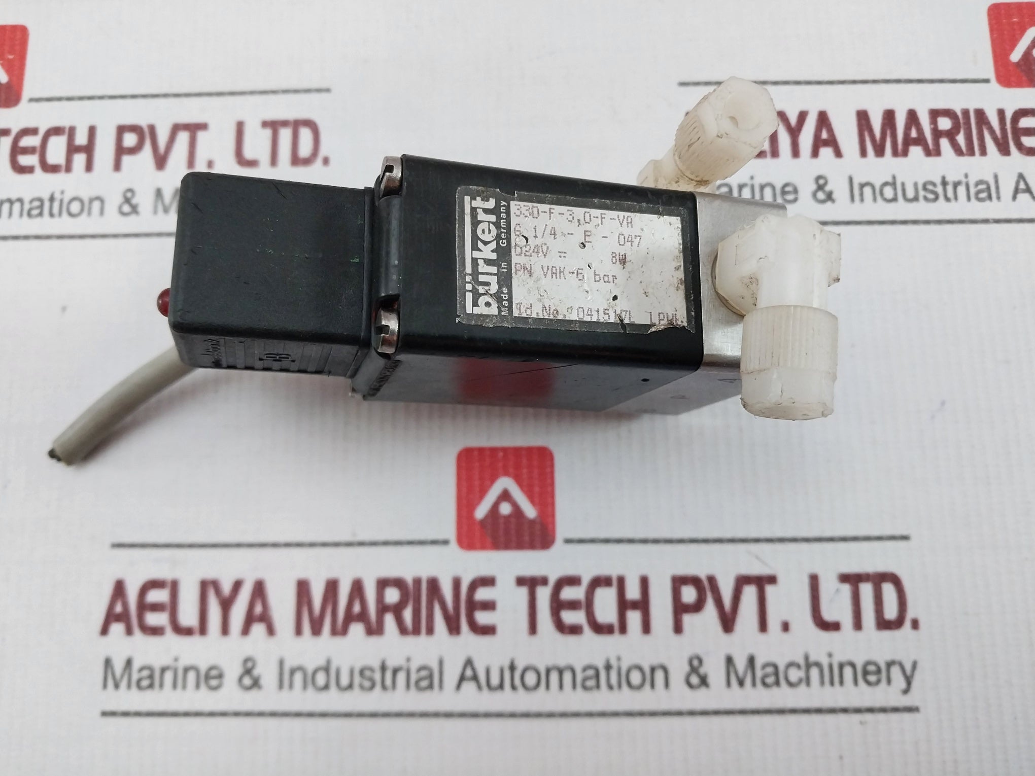 Burkert 330-f-3, 0-f-va Solenoid Valve 24 Vdc 8W 6Bar