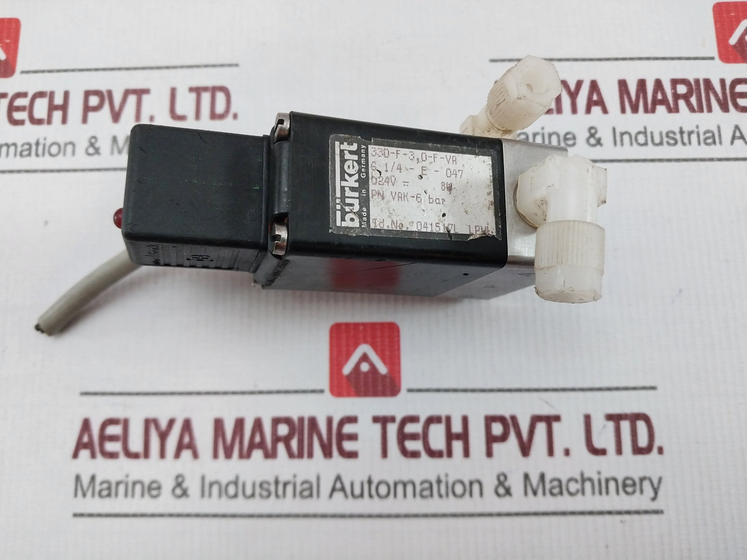 Burkert 330-f-3, 0-f-va Solenoid Valve 24 Vdc 8W 6Bar