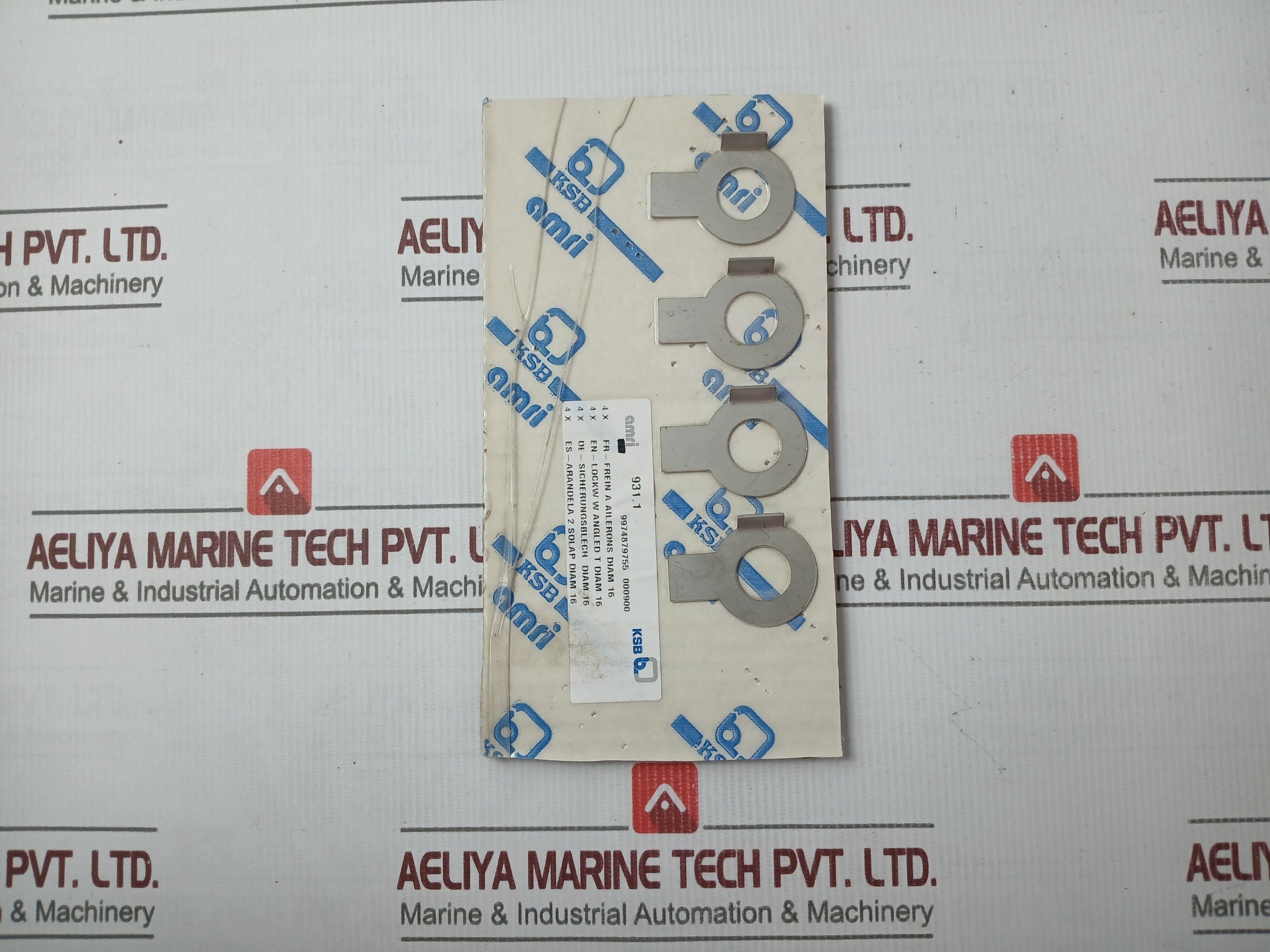 Ksb 9974879755 Washer 4 X En-lockw W Angled T Diam 14